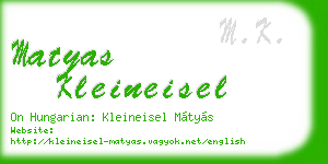 matyas kleineisel business card