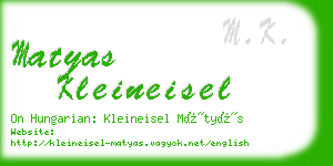 matyas kleineisel business card